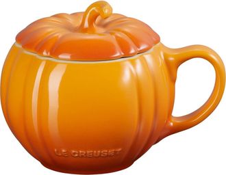 LE CREUSET Pumpkin Mug & Lid in Persimmon at Nordstrom