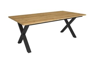Skraut Home Skraut Home - Mesa Comedor, Mesa Fija Cocina Y Sal&oacute;n, 194x90x74cm, Para 10 Comensales, Muebles Comedor, Estilo Industrial, Roble