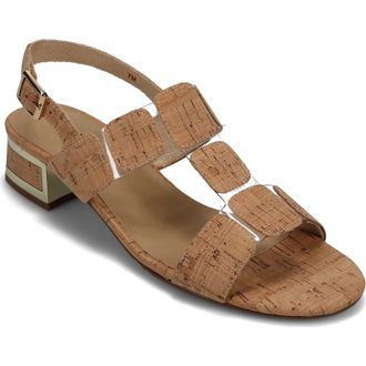 Vaneli Hatty Metallic Slingback Sandal in Natural at Nordstrom, Size 7.5