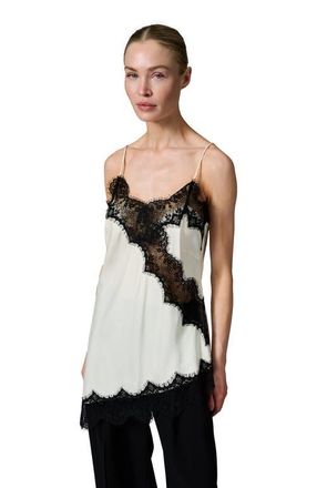 Day Birger Et Mikkelsen Muta Asymmetric Lace Trim Slip Top in Jet Stream at Nordstrom, Size 14