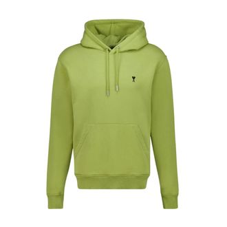 Ami Ami de Coeur Hooded Sweatshirt - male - Ami Paris - Hoodies - Green - M - Sweatshirts & Hoodies