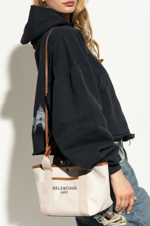 Balenciaga Shopper Bag Biarritz Small, Womens, Cream