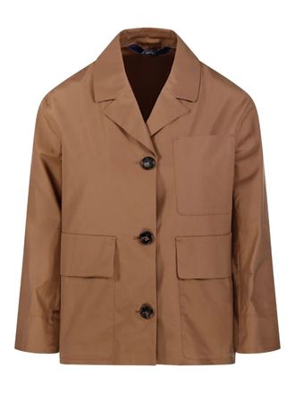 Max Mara button-up blazer - women - Cotton - 44 - Brown