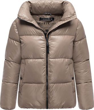 Marikoo dames winterjas Hazalee in puffer-stijl met glanzende look