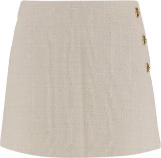 Pinko Flan Skirt - Dames - Korte rokken - Wit - L - Katoen - Rokken