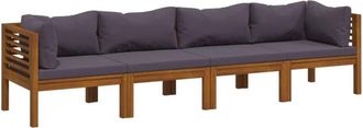 vidaXL Vidaxl - Sof&aacute; De Jard&iacute;n De 4 Plazas Con Coj&iacute;n Madera Maciza De Acacia