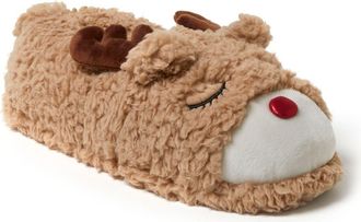 Dearfoams Unisex Animal Closed Back Slipper in Latte at Nordstrom, Size Xx-Small
