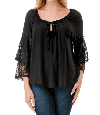 Vava Bell Sleeve Top In Black