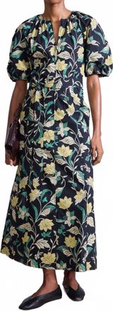 Apiece Apart Neli Maxi Dress In Essa Floral Citron