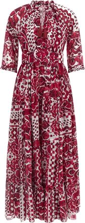 Samantha Sung Fuchsia Cotton Long Womens Dress