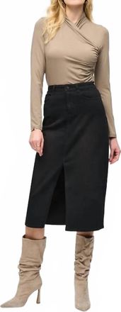 Joseph Ribkoff Jora Jersey Knit Fitted Top In Java