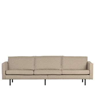 Woood Sof&aacute; vintage de 4 plazas en tejido bouclette L277cm - Beige