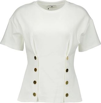 Elisabetta Franchi T-shirt - Dames - Blouses - Wit - 2XS - Overhemden