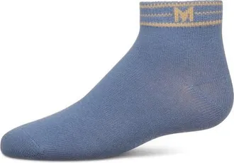 MeMoi M Multi Line Anklet Socks in Denim at Nordstrom, Size 6-12M