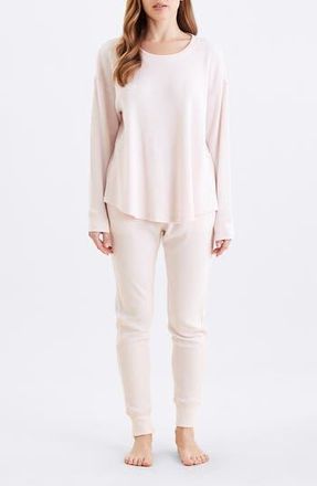 Papinelle Sleepwear Waffle Knit Pajamas in Winter Rose at Nordstrom Rack, Size X-Small