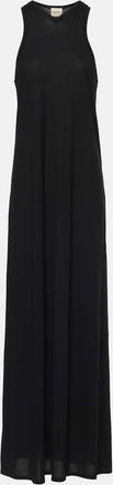 Khaite Vernetta cotton-blend jersey maxi dress