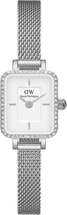 Daniel Wellington Elegante Zilveren Quadro Mini Dameshorloge - Dames - Horloges - Grijs - ONE Size - Accessoires