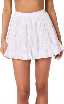 Astr Delia Mini Skirt In White