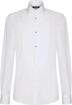 Dolce & Gabbana Heren, Overhemden, Wit, Maat: L Katoen