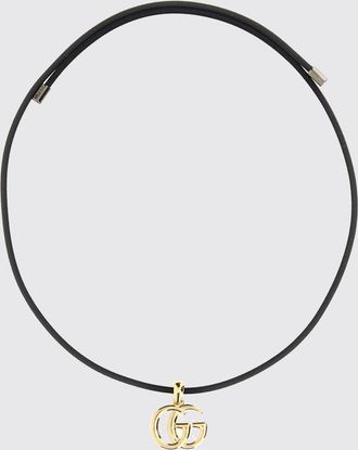 Gucci Collana girocollo GG Marmont in ottone con ciondolo monogram scorrevole