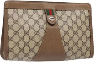 Gucci Pre-owned Clutches, female, Beige, Size: ONE SIZE Pre-owned Plastic Clutch
