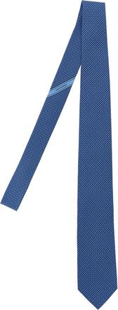Ferragamo Blue Gancini Print Tie
