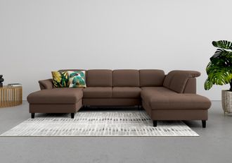 Sit&more Wohnlandschaft »Maggiore U-Form« wahlweise mit Kopfteilverstellung, Bettfunktion und Stauraum