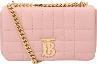 Burberry Tassen, Dames, Roze, ONE Size, Leer, Lola Quilted Mini Schoudertas