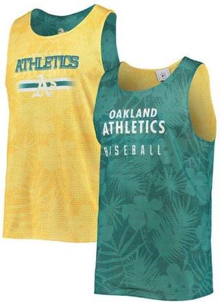 Foco Mens FOCO Green/Gold Oakland Athletics Floral Reversible Mesh Tank Top at Nordstrom, Size Medium