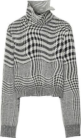 Burberry Houndstooth-Jacquard Sweater - Womens - Wool/Polyamide/Polyester/Spandex/Elastane