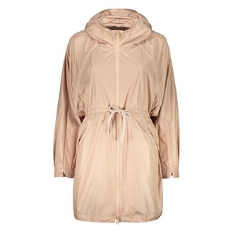 Herno Light Jackets, female, Pink, XL, Adjustable Hooded Techno Fabric Jacket