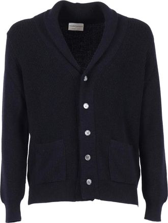 Settefili Cashmere shawl-collar cardigan - men - Wool - 48 - Blue