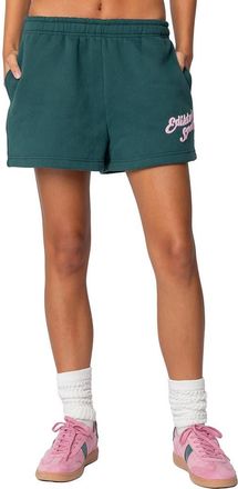 Edikted So Sporty Sweat Shorts in Green at Nordstrom, Size X-Small