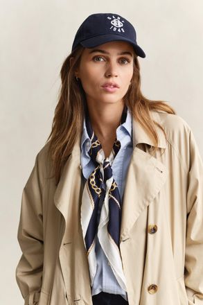 GANT Women Chain Silk Scarf (ONE SIZE) EVENING BLUE