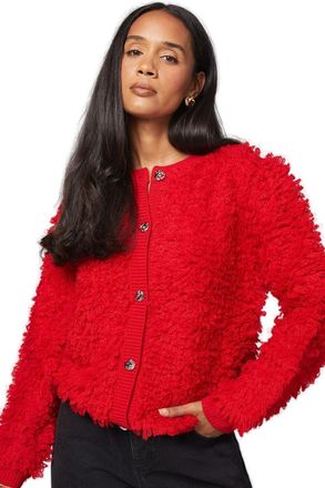 Wallis Loop Detail Cardigan, M, red