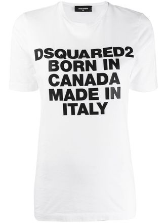 Dsquared2 Born In Canada T-shirt - women - Cotton - L - White