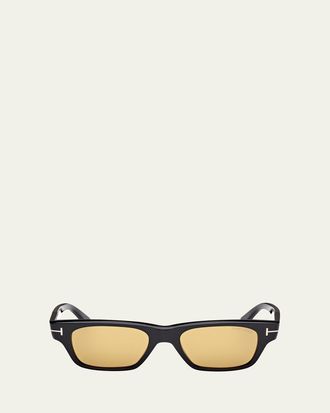 Tom Ford Mens Caine-02 Acetate Square Sunglasses