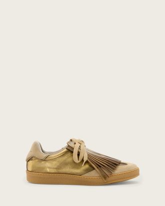 AllSaints Thelma Fringe Leather Low Top Sneakers