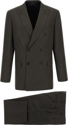 Brioni Lipari Pak - Heren - Business pakken - Bruin - L - Wol - Kostuums