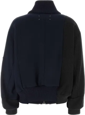 Maison Margiela Womens Bomber Jacket Navy Virgin Wool