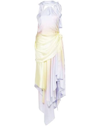 Zimmermann Abito Harmony midi asimmetrico - Giallo