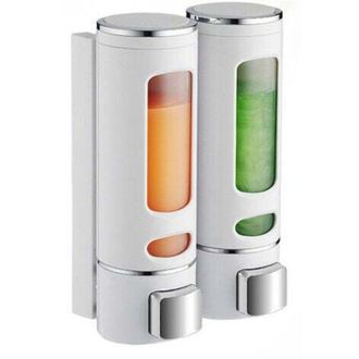 OEM Distribuidor De Jab&oacute;n De Pared - Doble Dep&oacute;sito 400 Ml X 2 - Para Gel De Ducha Champ&uacute; Y Desinfectante - Instalaci&oacute;n F&aacute;cil