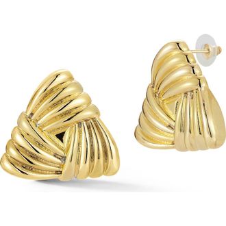 Glaze Jewelry Textured Triangle Stud Earrings in Gold at Nordstrom Rack