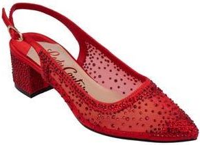 Lady Couture Demin Slingback Pump in Red at Nordstrom Rack, Size 13