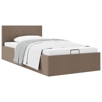 vidaXL Cama Canap&eacute; Hidr&aacute;ulica Almacenaje Sin Colch&oacute;n Taupe 100x200cm Vidaxl