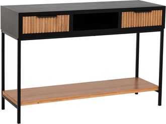 Wanderlust Deco Wanderlust Deco - Recibidor Dos Cajones Madera Y Metal 120x40x69h Cm