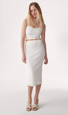 BA&SH Saturn Pencil Skirt In White