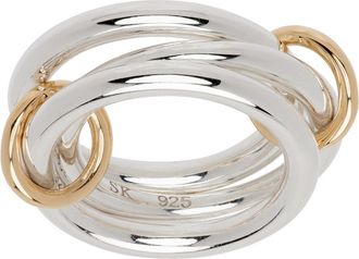 Bottega Veneta Gold & Silver Hinge Ring from $550.00 - on