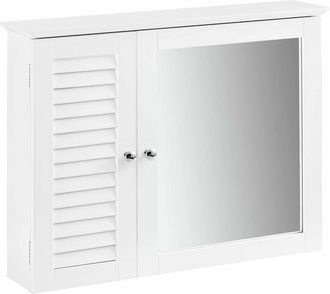 SoBuy Bathroom Wall Mirror Cabinet, BZR55-W - Sobuy
