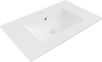 Desconocido Lavabo De Encastrar Cer&aacute;mico 76x46,5x17,5 Cm, Blanco